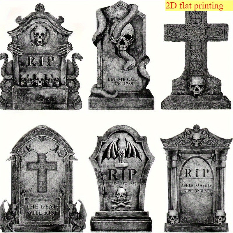 Set de 6 Lápidas de Halloween