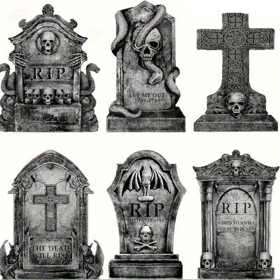 Set de 6 Lápidas de Halloween