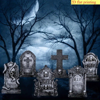 Set de 6 Lápidas de Halloween